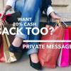 Get 20% CA$H Back on Everyday shopping.  2min Video Explains Picture